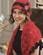 Mixer Cloche and Shawlette Kit - Red 