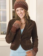 Toboggan Hat and Mitts - Brown