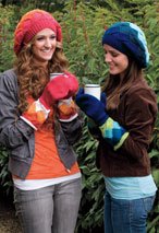 Yvette Entrelac Beret & Mittens Pattern