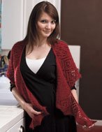 Crescent City Shawlette Kit - Red