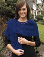 Crescent City Shawlette Kit - Blue