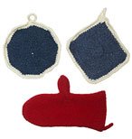 Hot Out of the Oven Mitt & Potholder Pattern