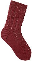 Holiday Lace Socks Pattern, Candy Cane Version