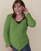 Diagonal Ribbed Pullover Pattern
