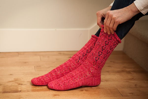 Hearts Abound Socks Pattern