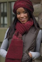 Learn to knit Scarf and Hat Pattern