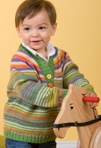 Happy Stripes Yoked Baby Pullover Pattern