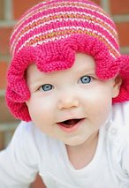 Ruffled Striped Hat Pattern