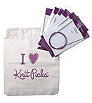 Fixed Circular Needle Set with Bag – 32” Nickel