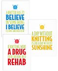Knitting Humor Set 1 Note Cards
