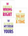 Knitting Humor Set 2 Note Cards