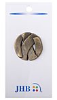 Branded Button - Brass