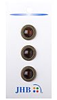 H' Gold/Amber Button - Antique Gold/Amber