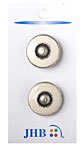 Ranchero Button - Antique Silver/Cream