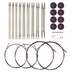 Options Interchangeable Nickel Plated Circular Knitting Needle Set
