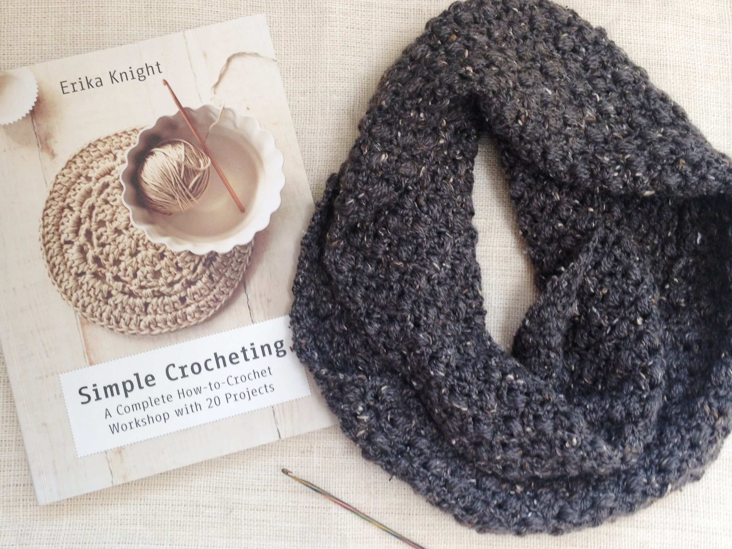simple crocheting  crocheted infinity cowl